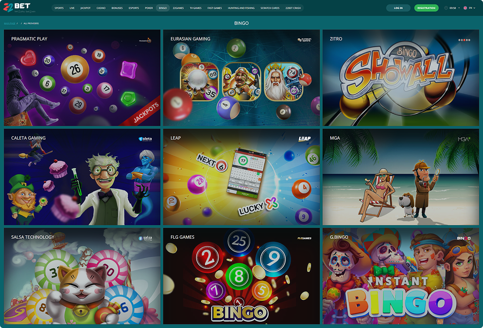 22Bet Casino Games